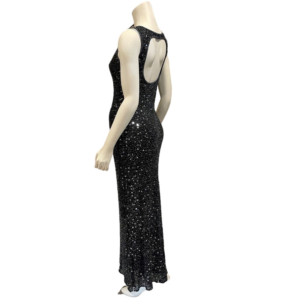 Vintage Beaded Silk Cocktail Dress - Picture 5 of 10